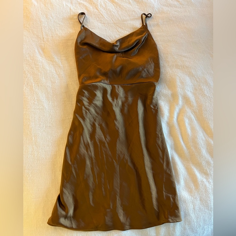 Brown Silk Dress